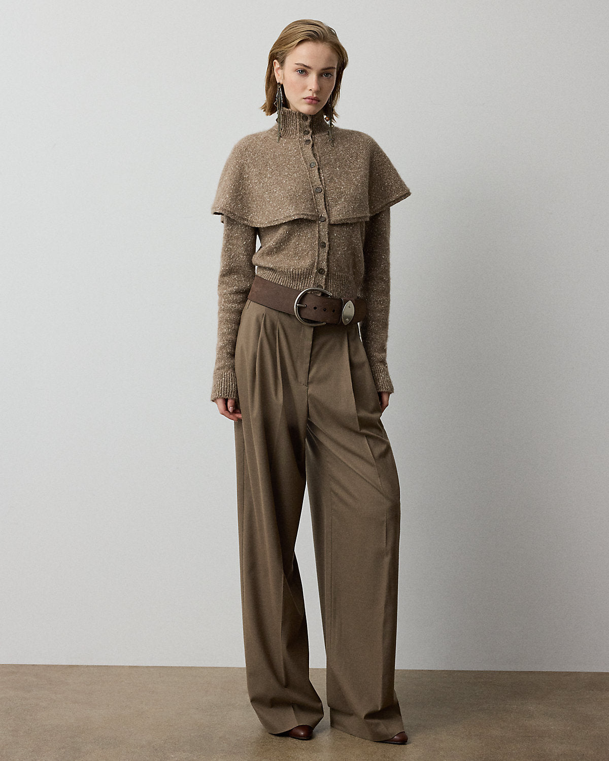 Cashmere Donegal Cape Cardigan Sweater