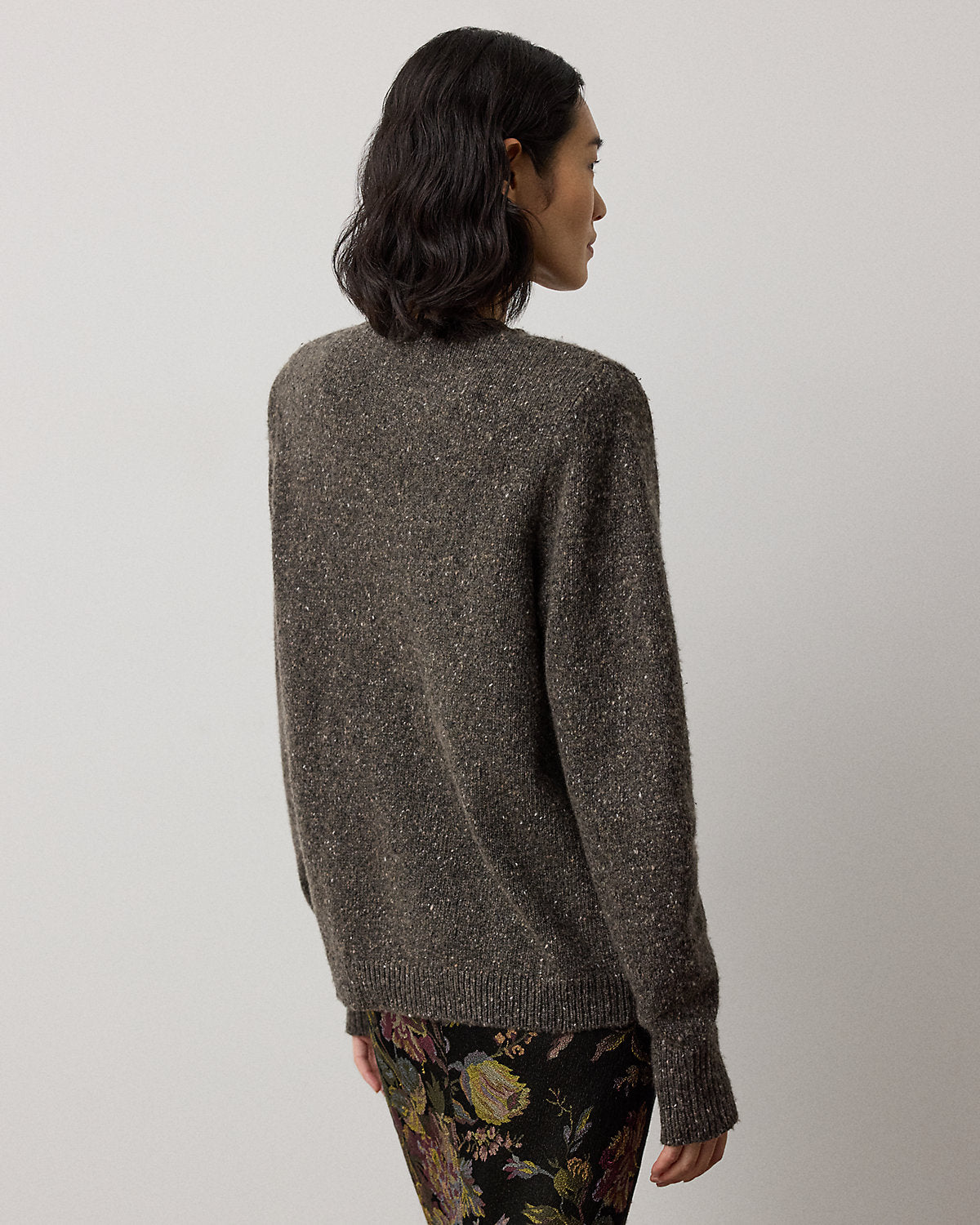 Cashmere Donegal Crewneck Sweater