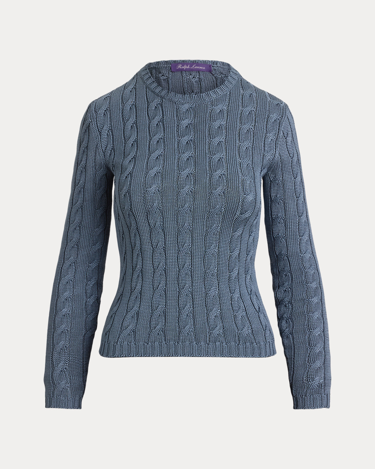 Cable-Knit Silk-Blend Crewneck Sweater