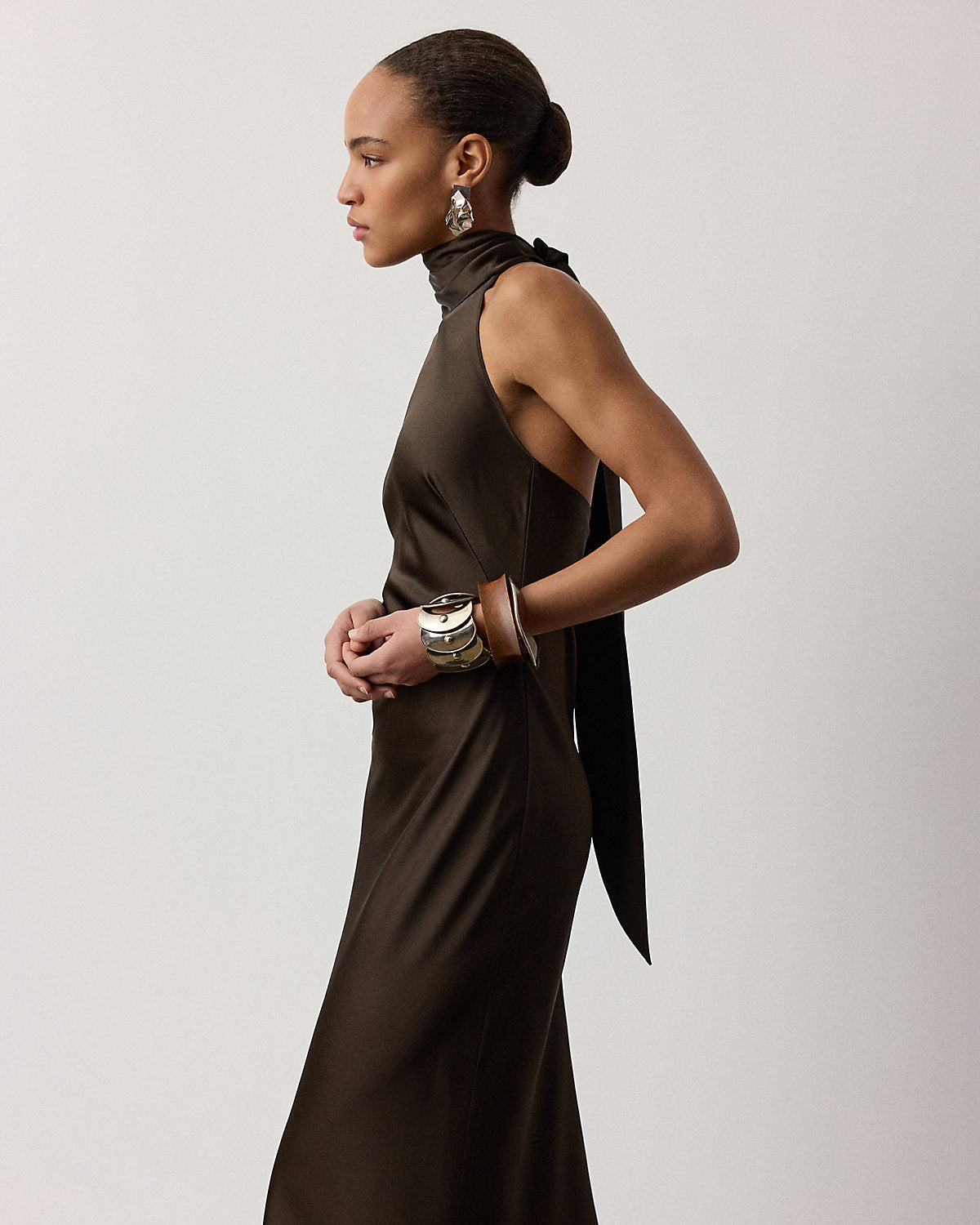 Chilton Satin Evening Dress
