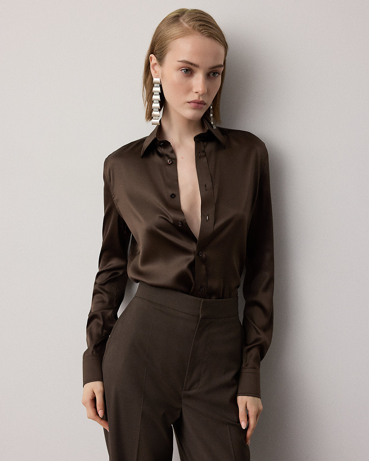 Cameron II Straight Fit Charmeuse Shirt