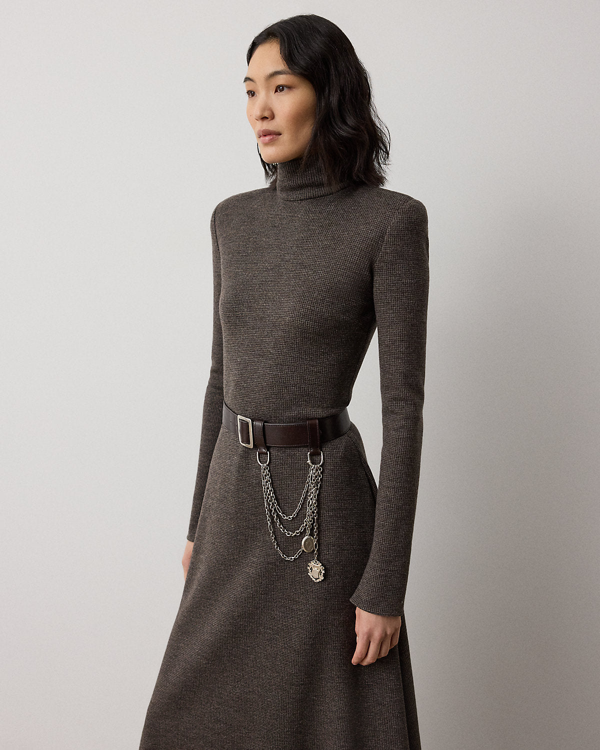 Emmerson Tick-Weave Jersey Day Dress