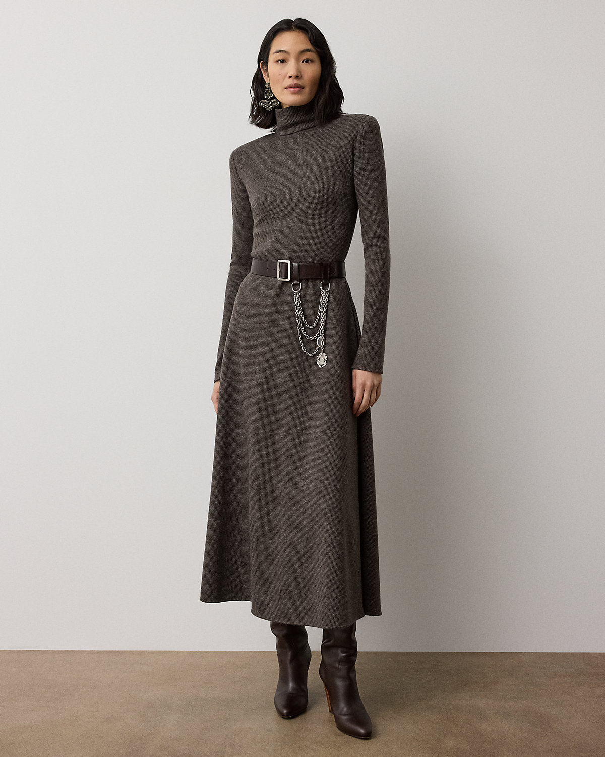 Emmerson Tick-Weave Jersey Day Dress