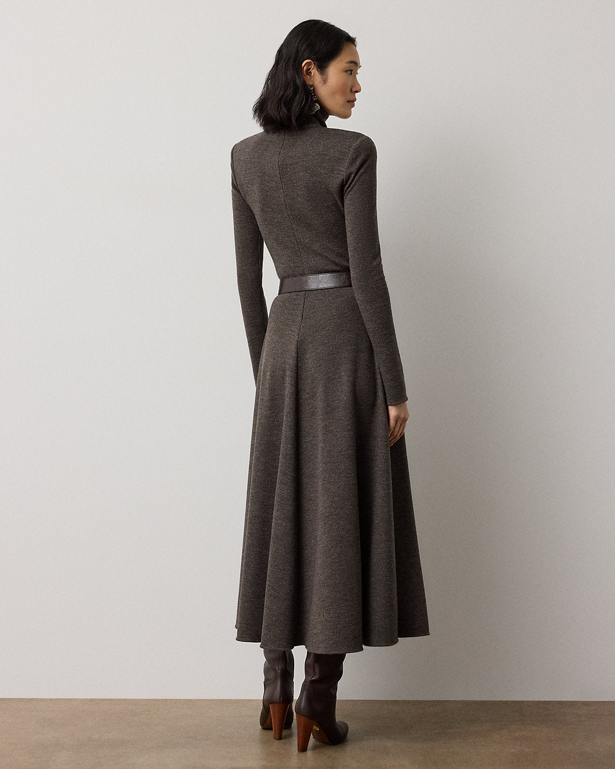 Emmerson Tick-Weave Jersey Day Dress