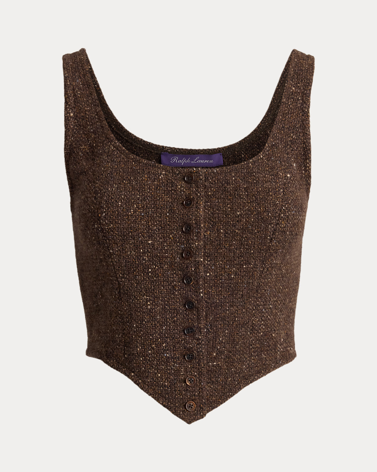 Sherry Wool-Blend Donegal Tweed Top
