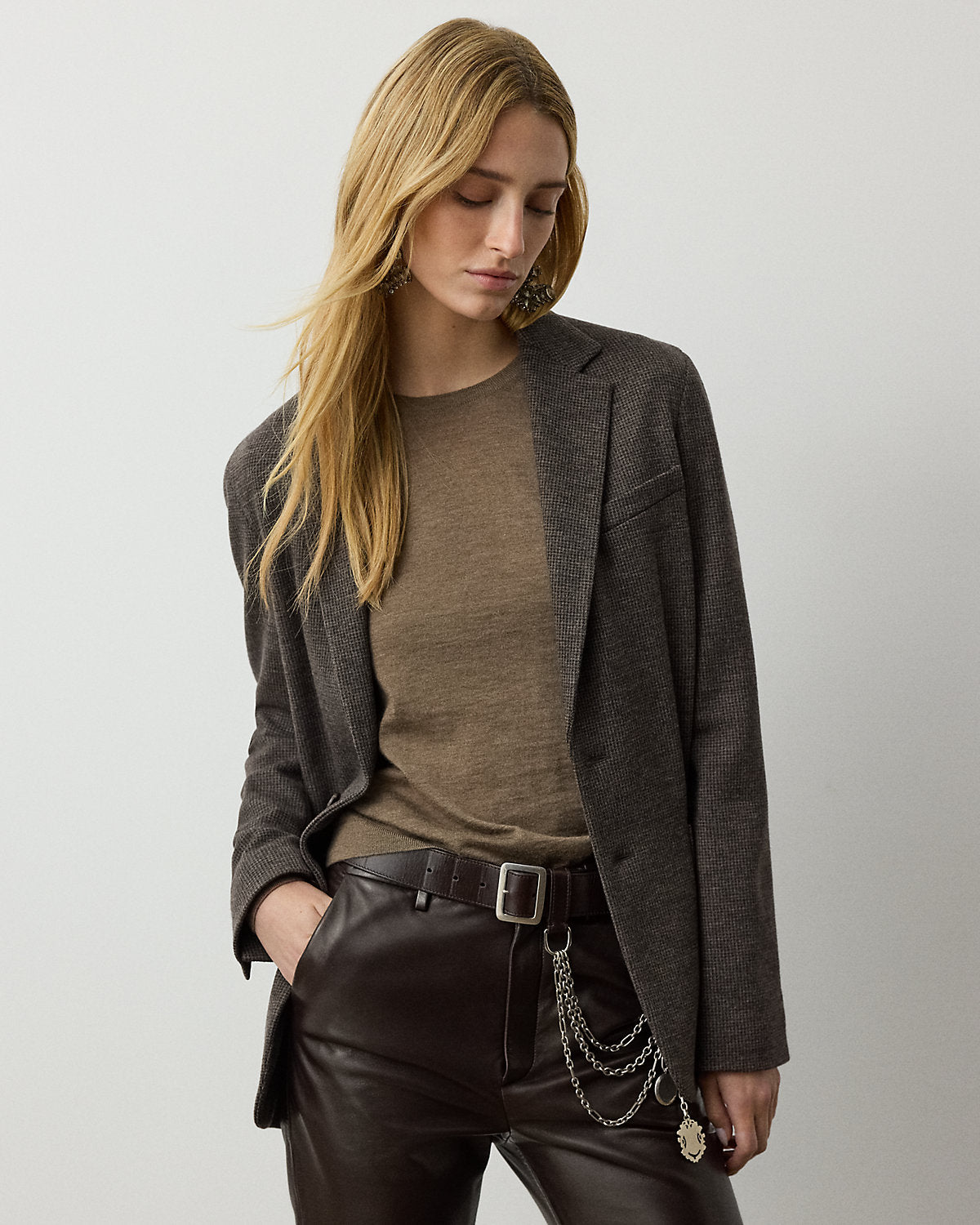 Hailey Tick-Weave Jersey Jacket