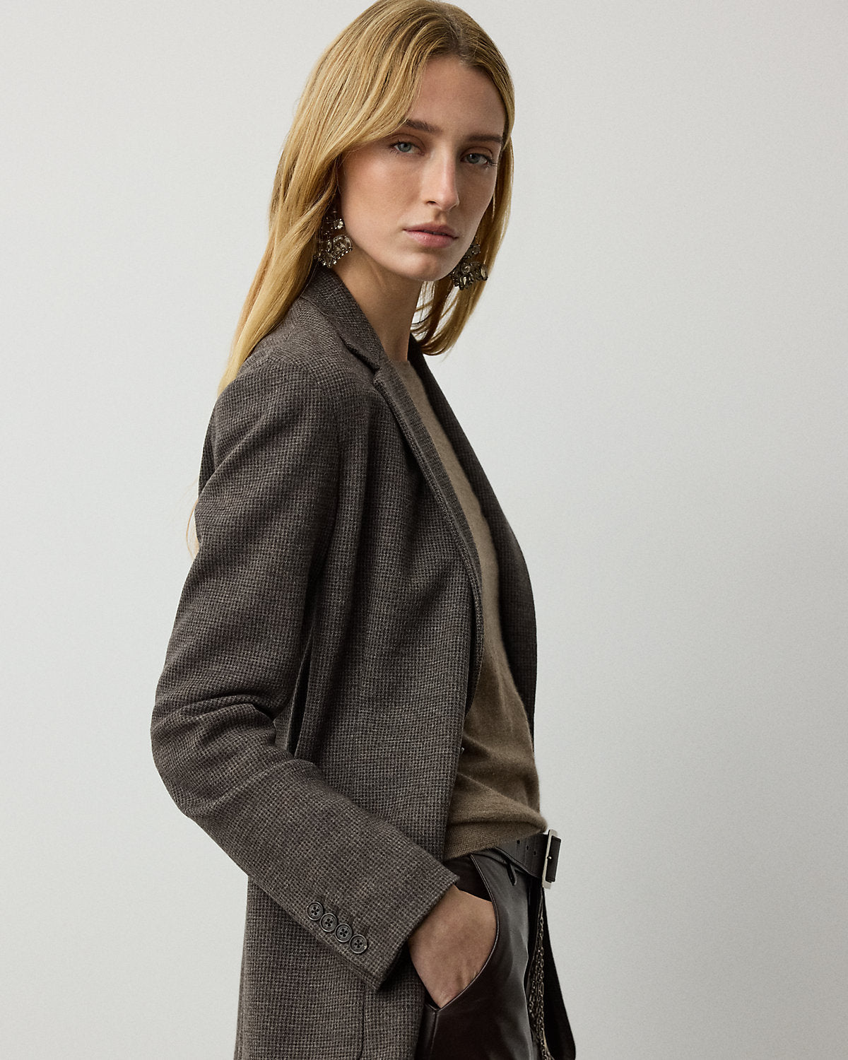 Hailey Tick-Weave Jersey Jacket