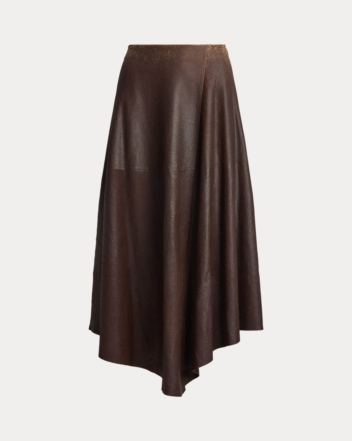Cecilie Distressed Lambskin Skirt