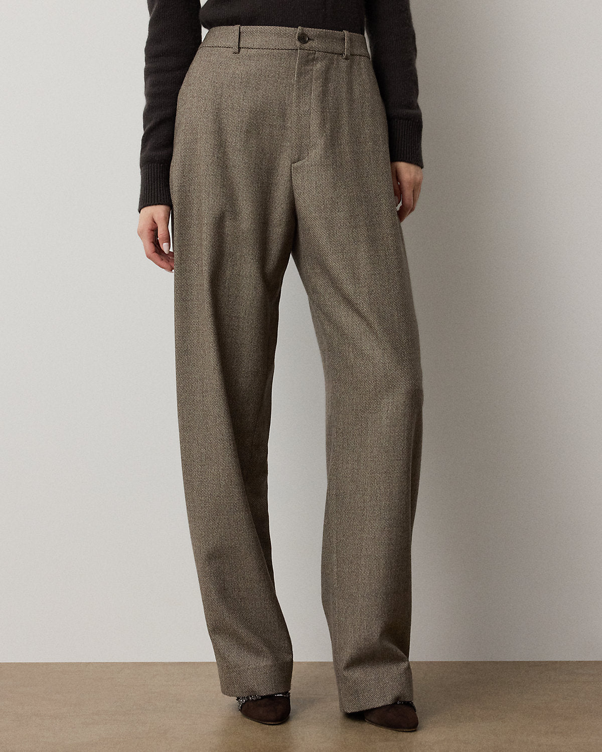 Leandre Birdseye Tweed Pant