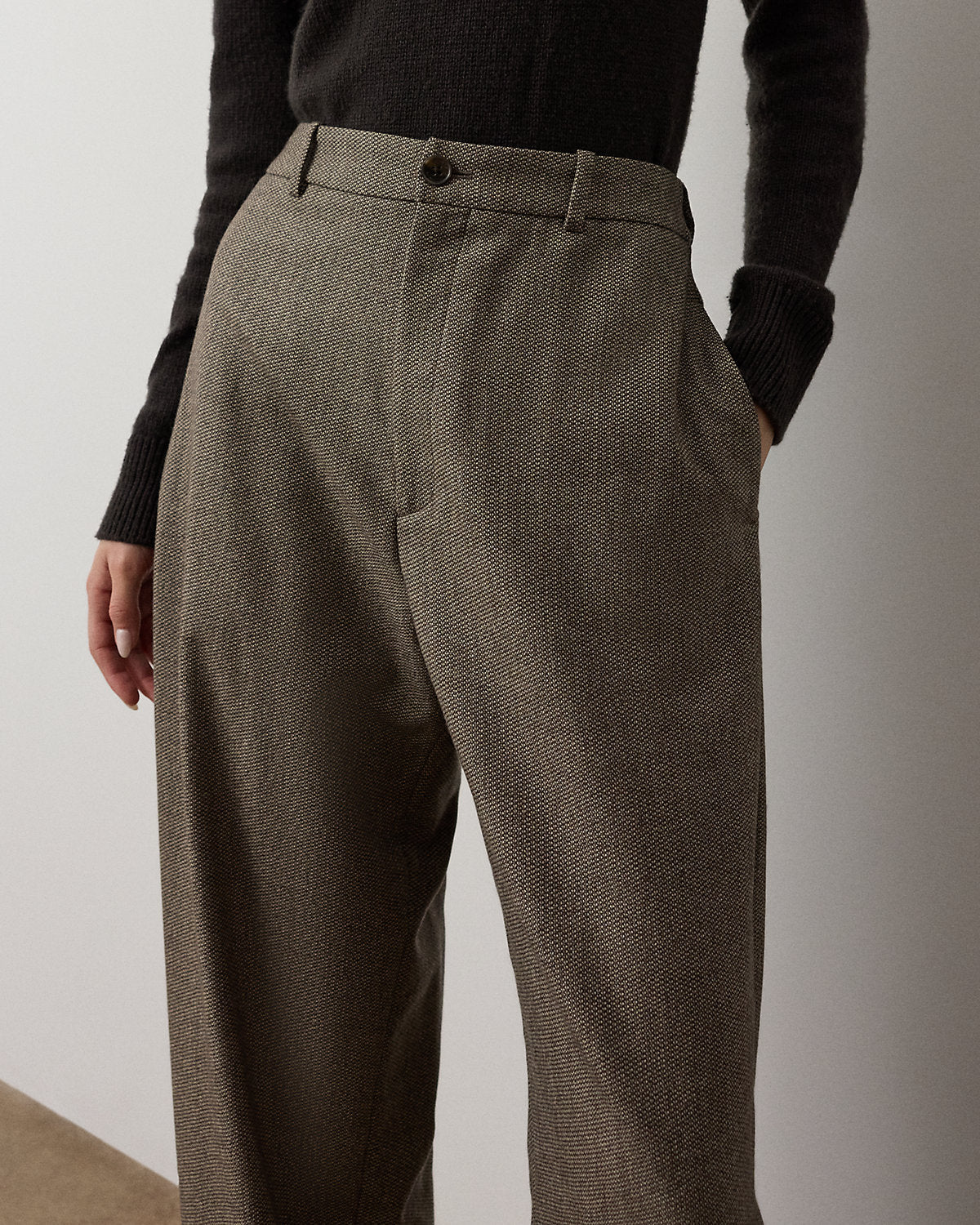Leandre Birdseye Tweed Pant