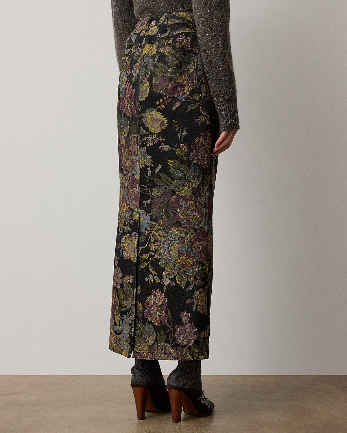 Fontaine Floral Jacquard Skirt