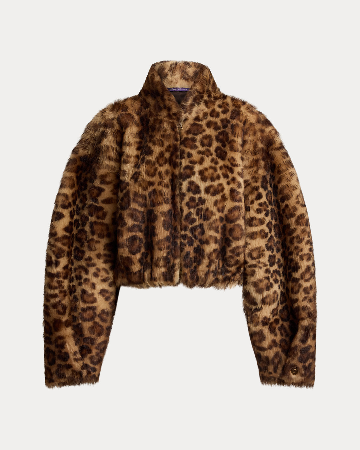 Balvin Leopard-Print Lamb-Shearling Coat