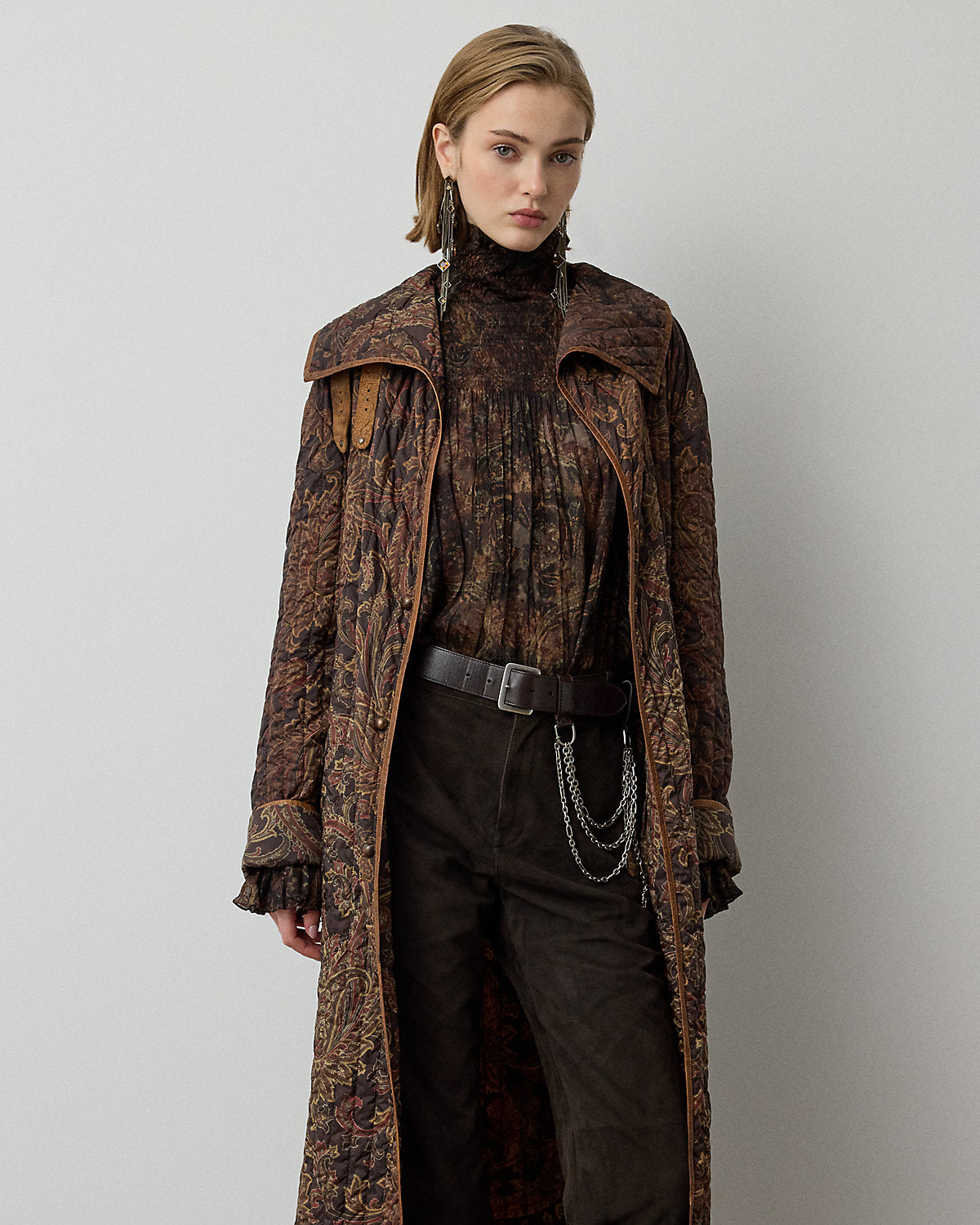 Chayce Paisley Quilted Coat
