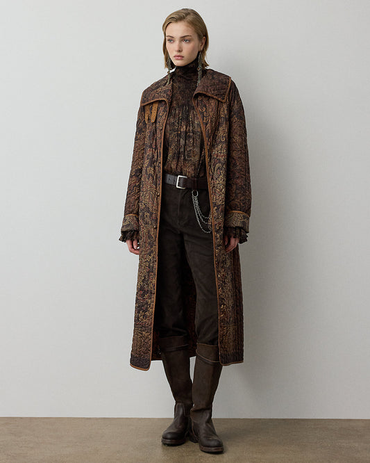 Chayce Paisley Quilted Coat