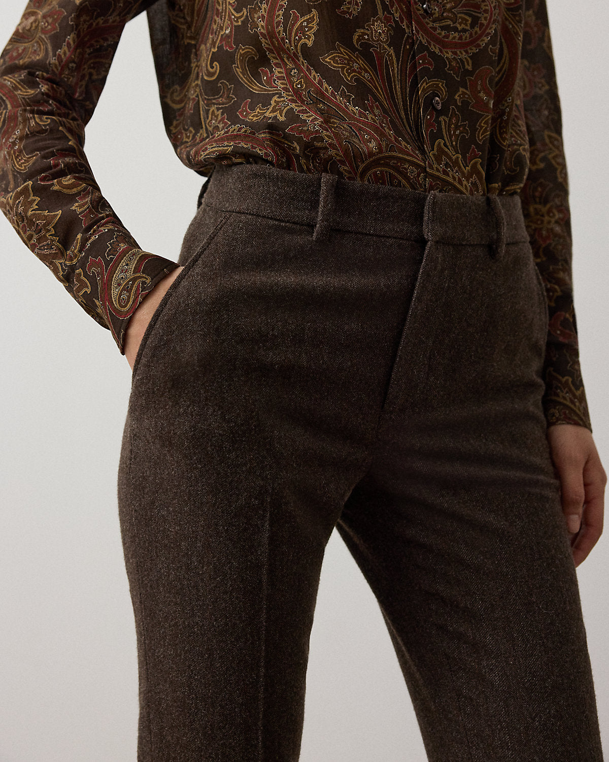 Andrey Striped Herringbone Pant