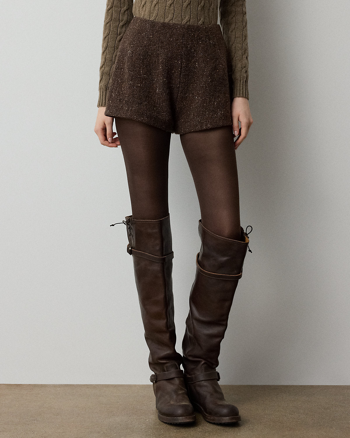 Walace Wool-Blend Donegal Tweed Short