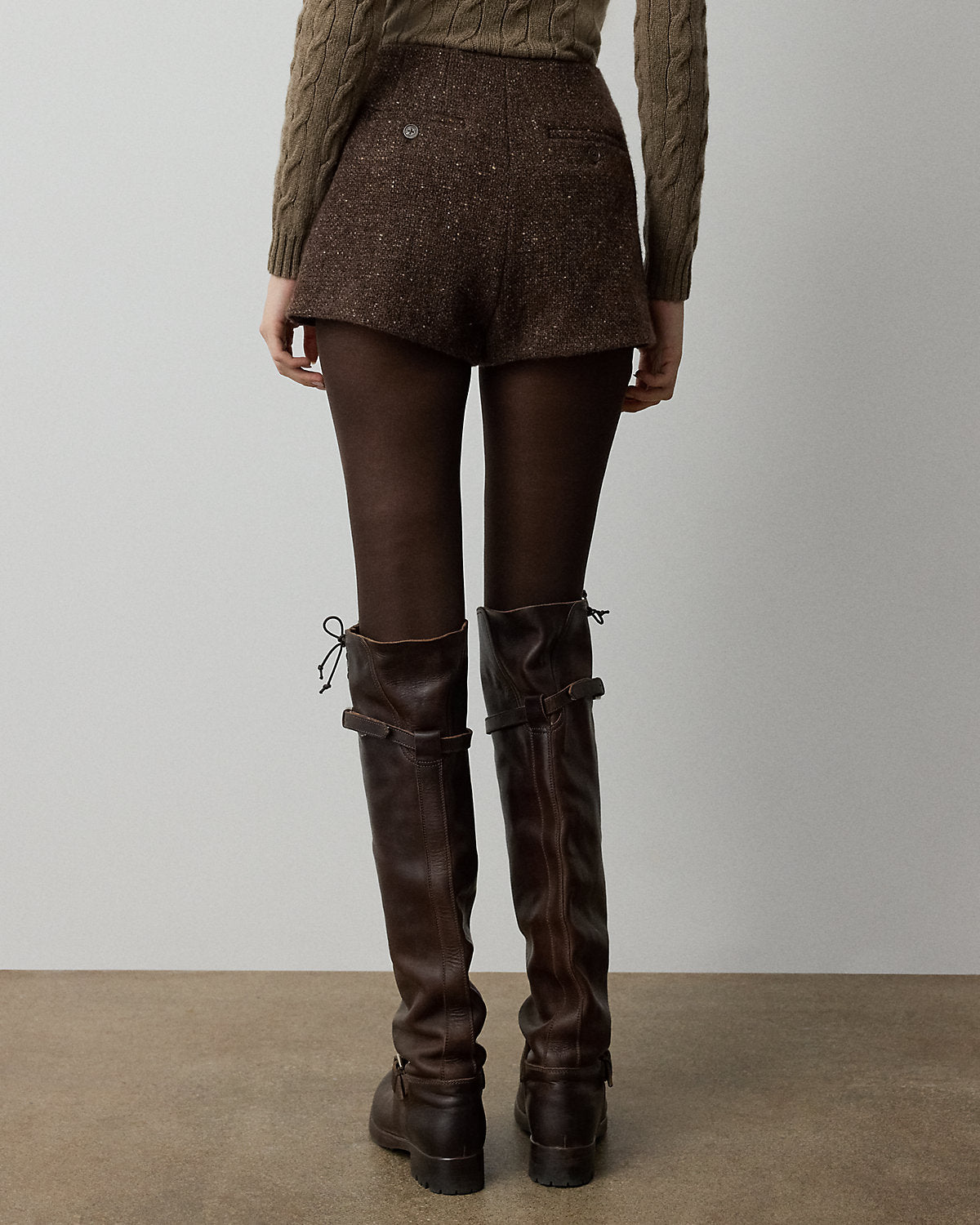Walace Wool-Blend Donegal Tweed Short