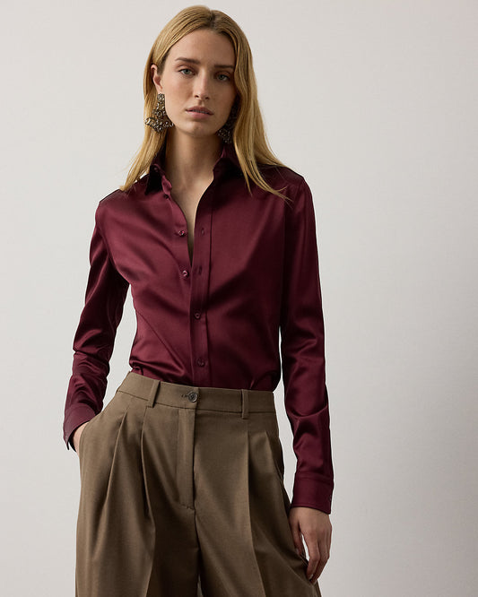 Cameron II Straight Fit Satin Shirt