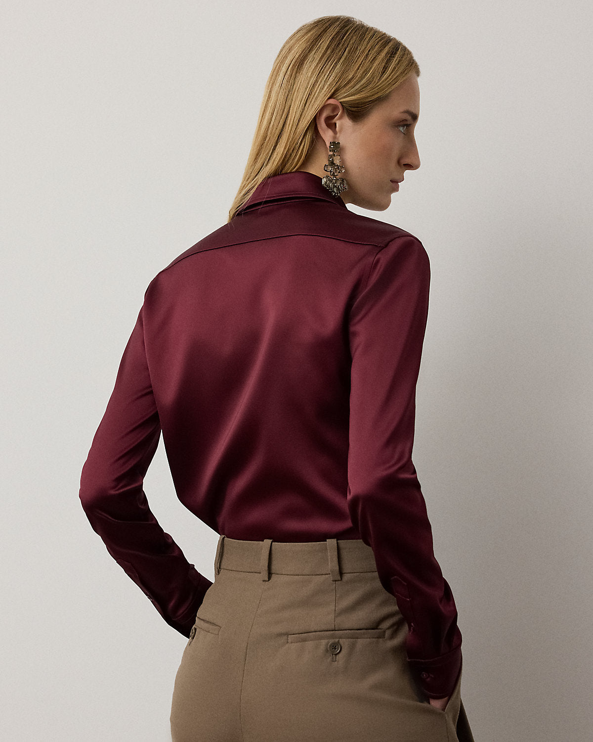 Cameron II Straight Fit Satin Shirt