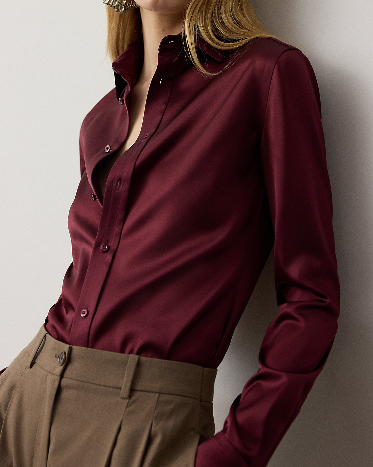 Cameron II Straight Fit Satin Shirt