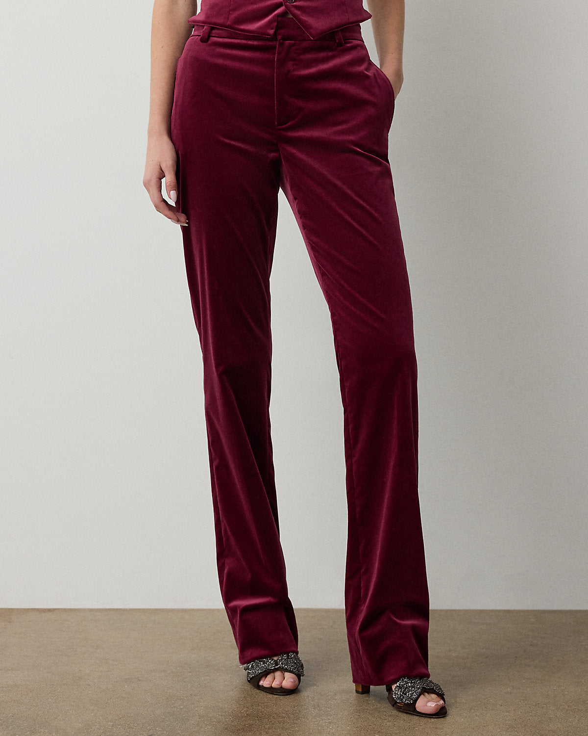 Macy Stretch Velvet Pant