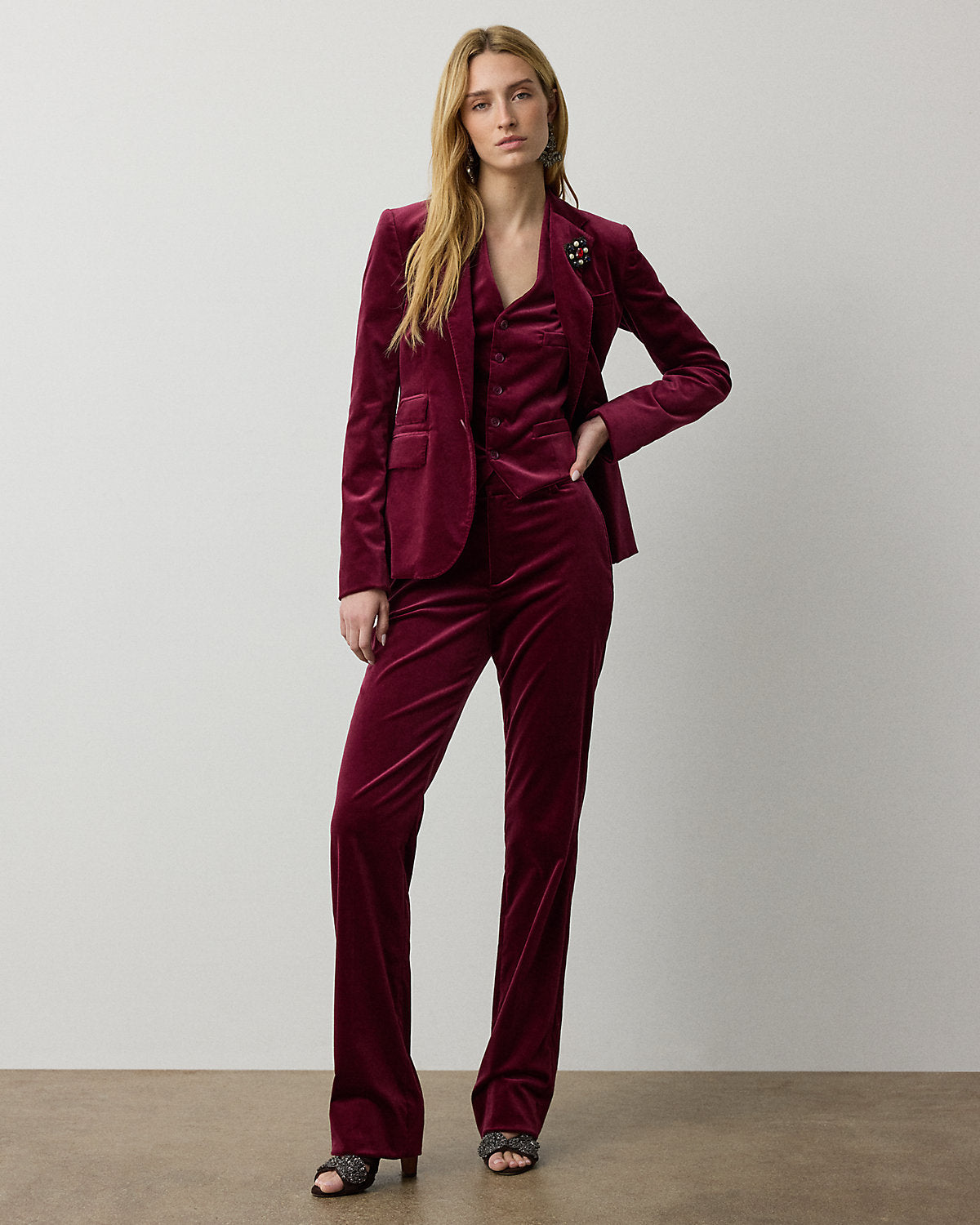 Macy Stretch Velvet Pant