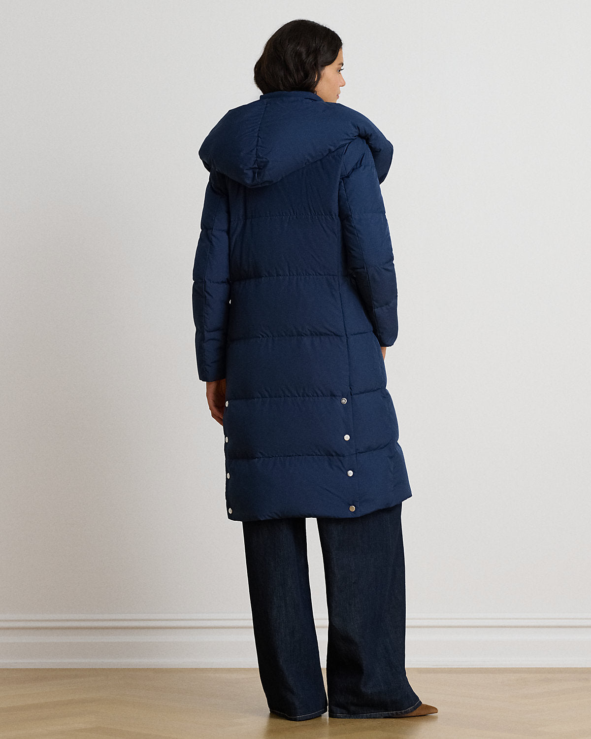 Oversize-Collar Quilted Down Coat