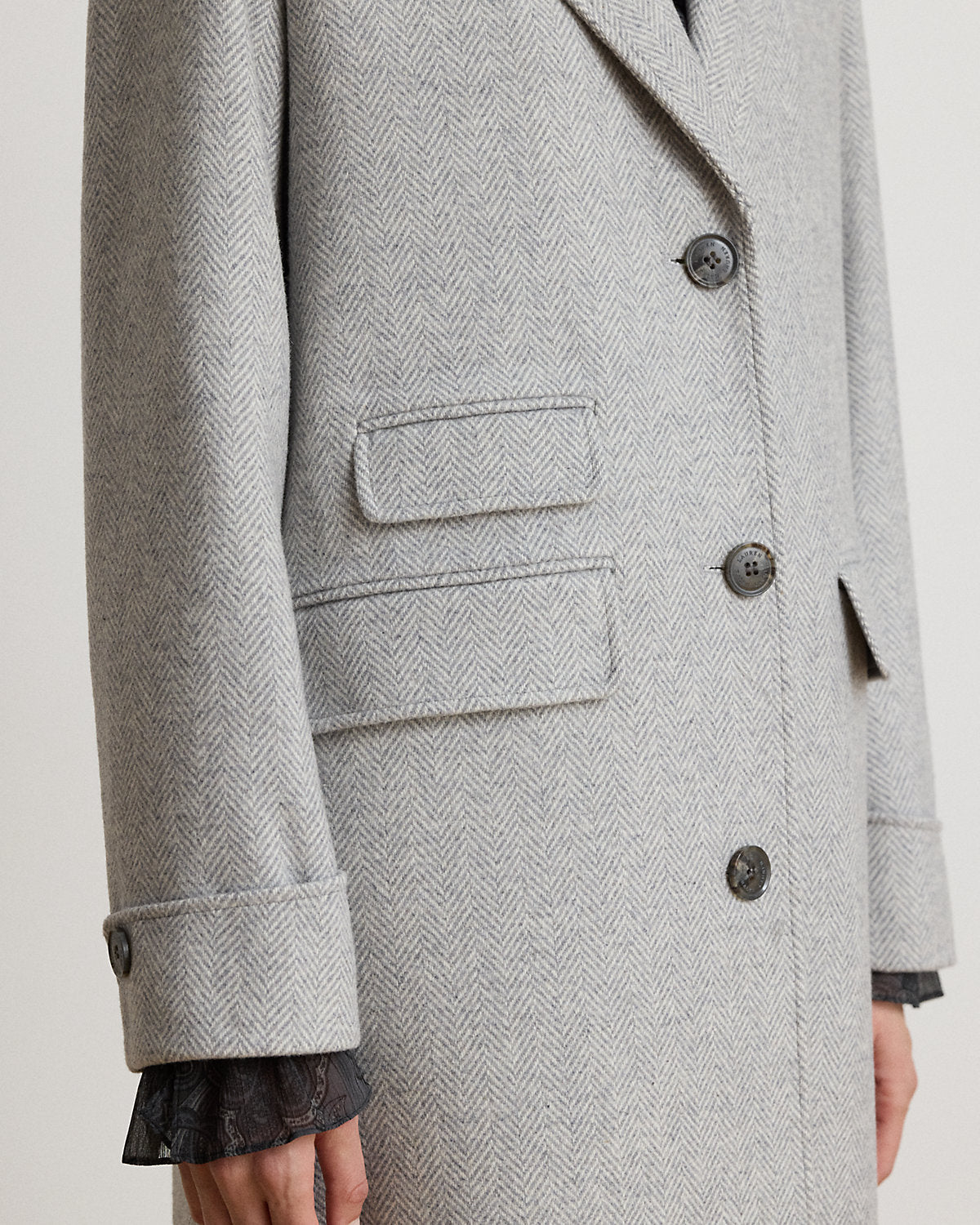 Herringbone Reefer Coat