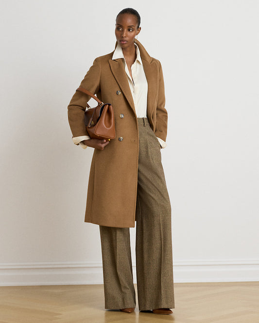 Double-Breasted Wool-Blend Coat