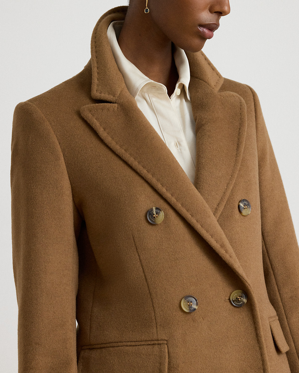 Double-Breasted Wool-Blend Coat
