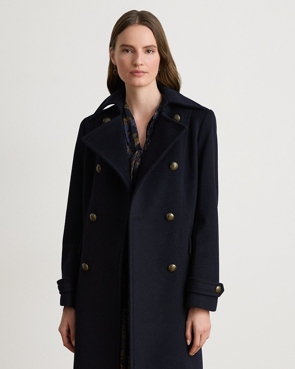 Wool-Blend Double-Breasted Coat