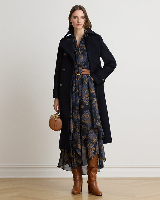 Wool-Blend Double-Breasted Coat