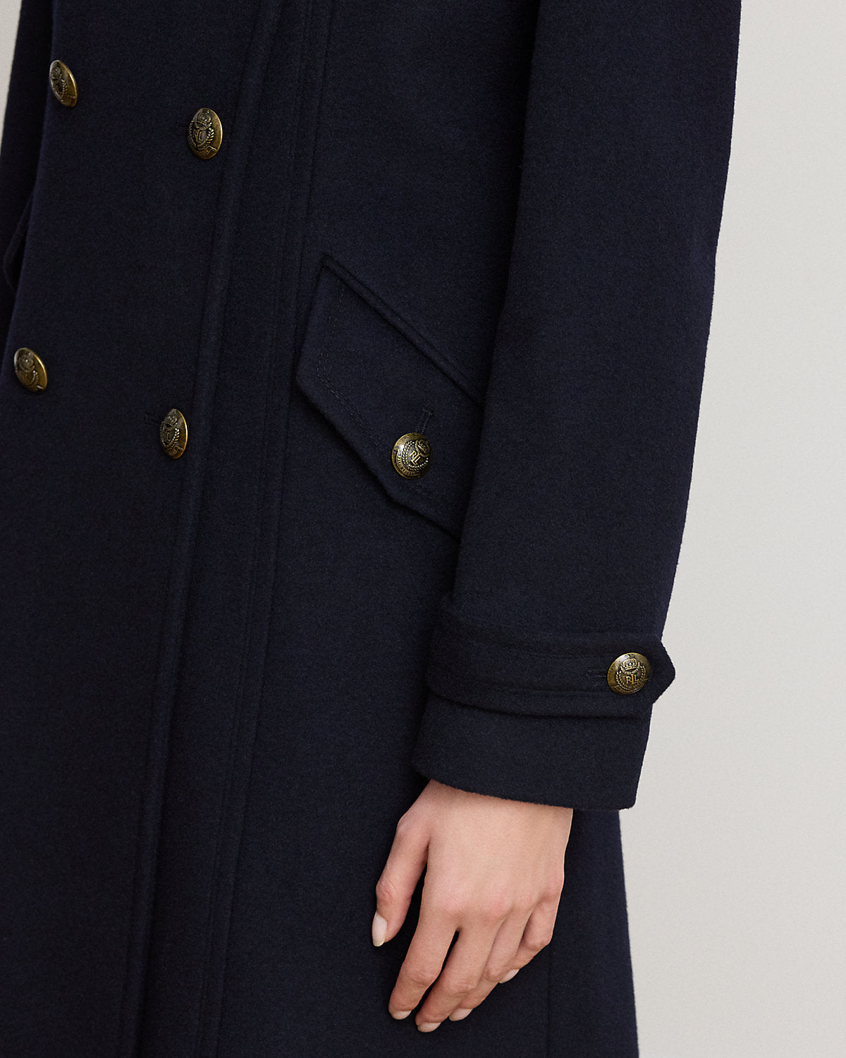 Wool-Blend Double-Breasted Coat