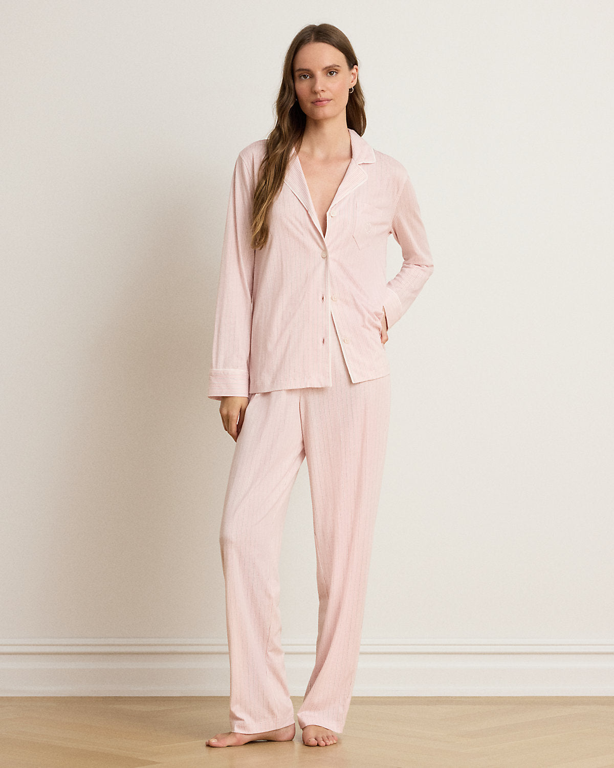 Striped Cotton-Blend Jersey Sleep Set