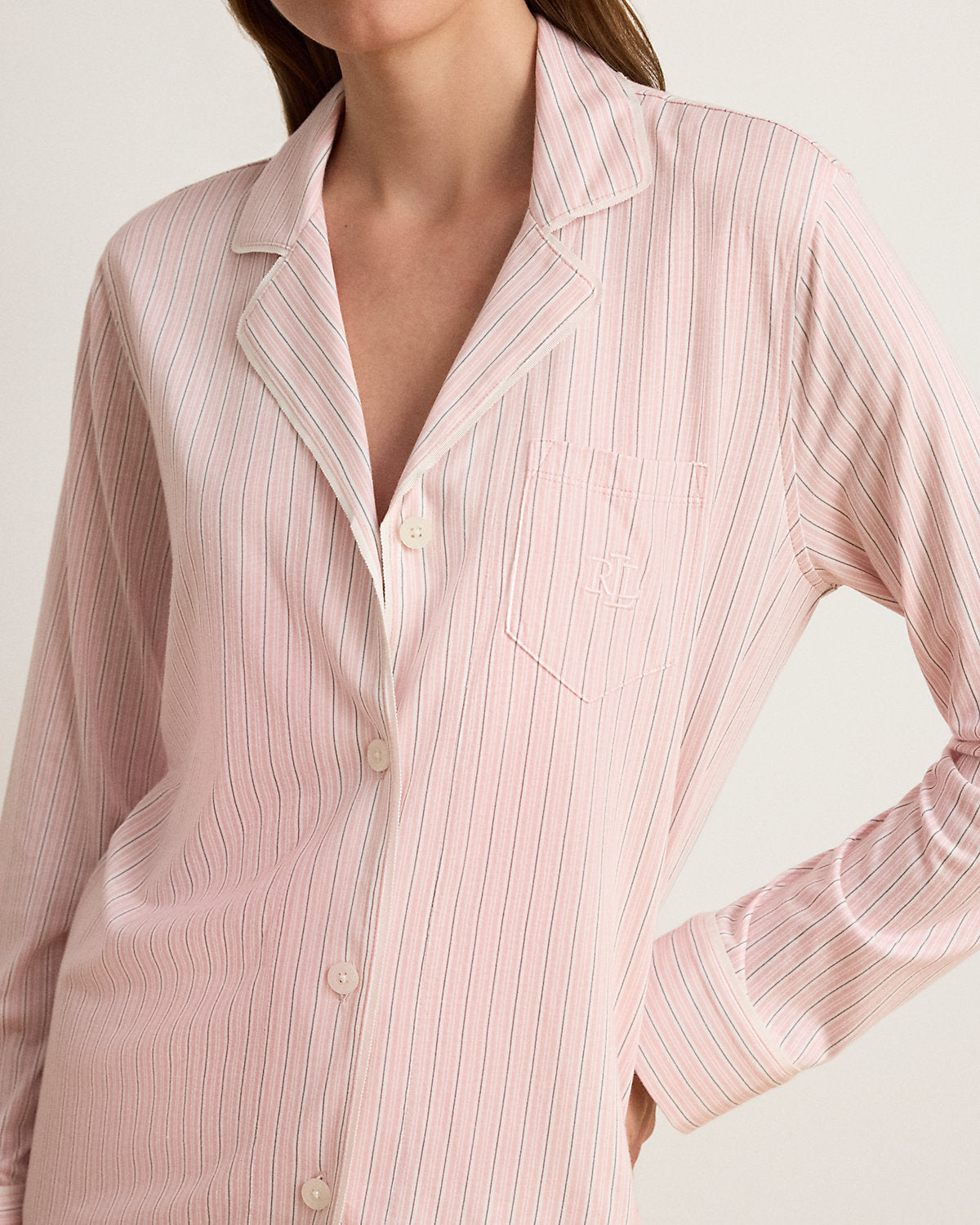 Striped Cotton-Blend Jersey Sleep Set