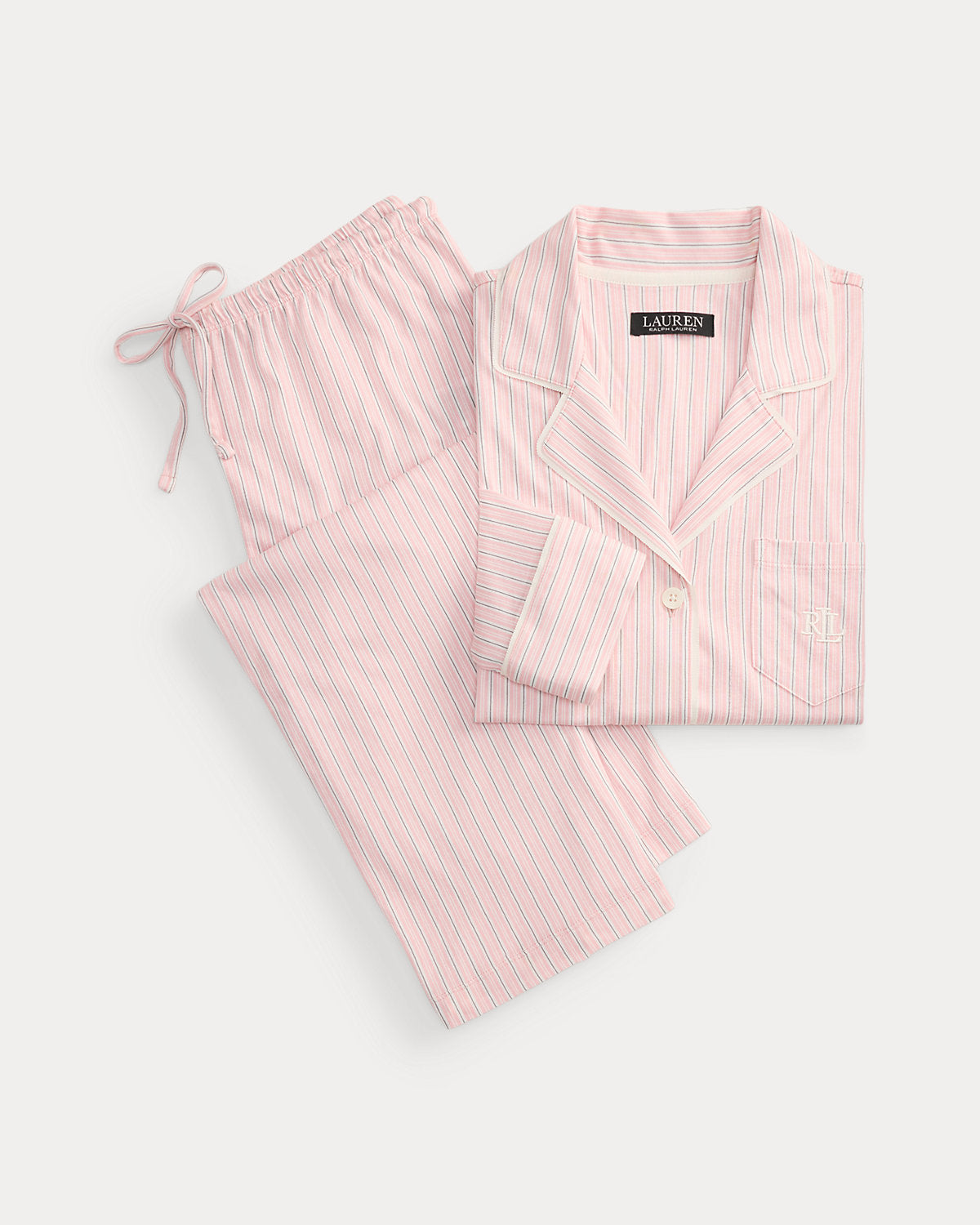 Striped Cotton-Blend Jersey Sleep Set