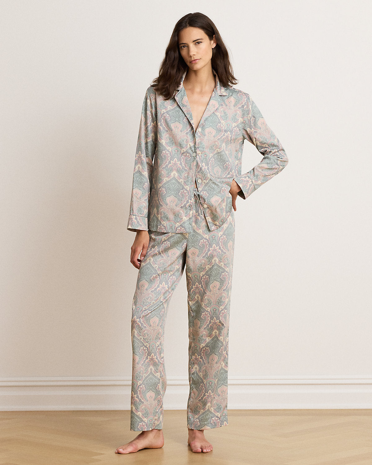 Paisley Cotton-Blend Sateen Sleep Set