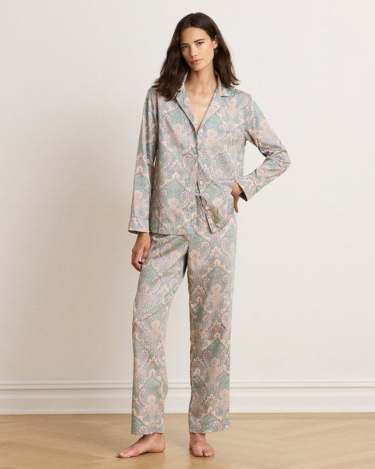 Paisley Cotton-Blend Sateen Sleep Set