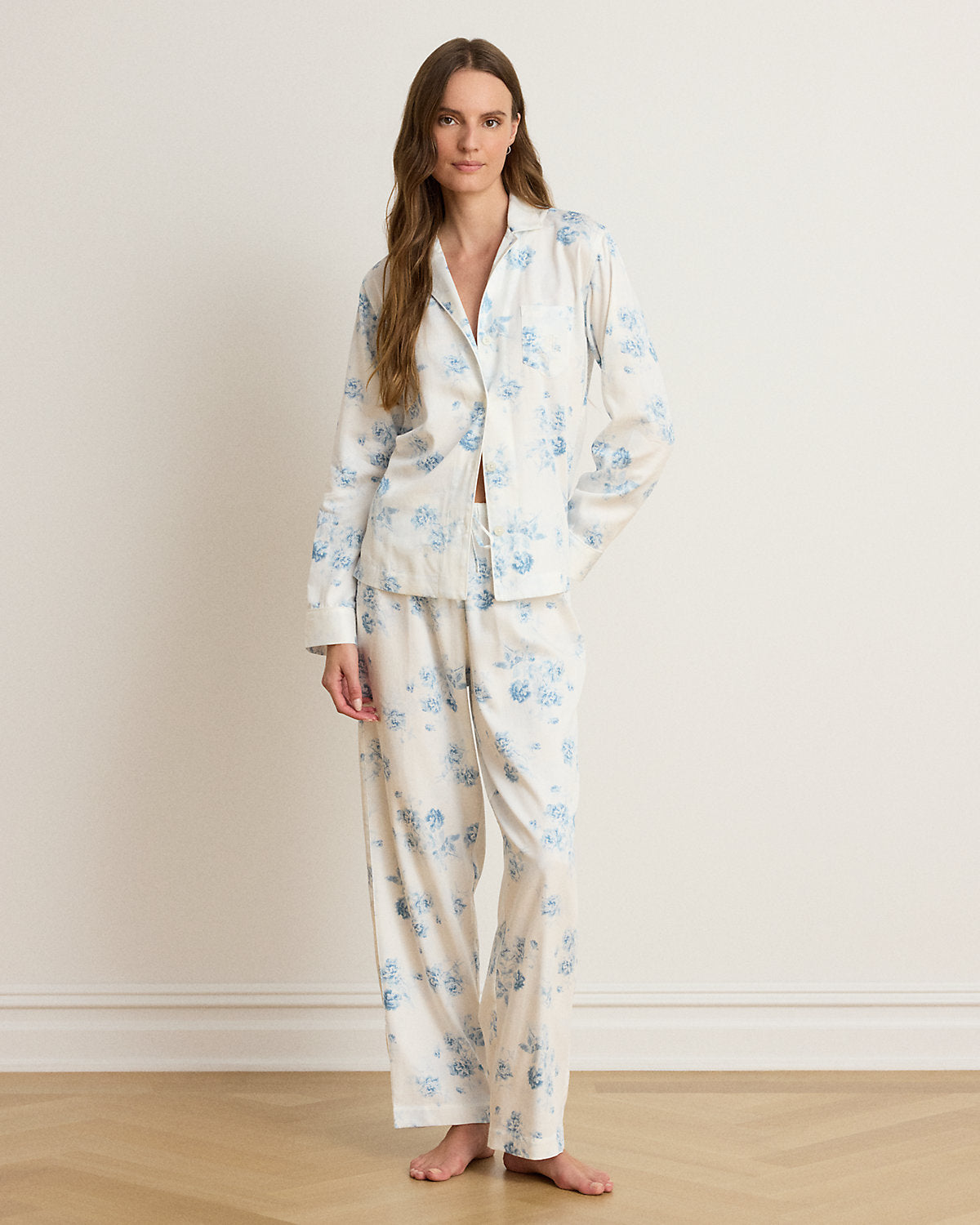 Floral Cotton-Blend Sateen Sleep Set