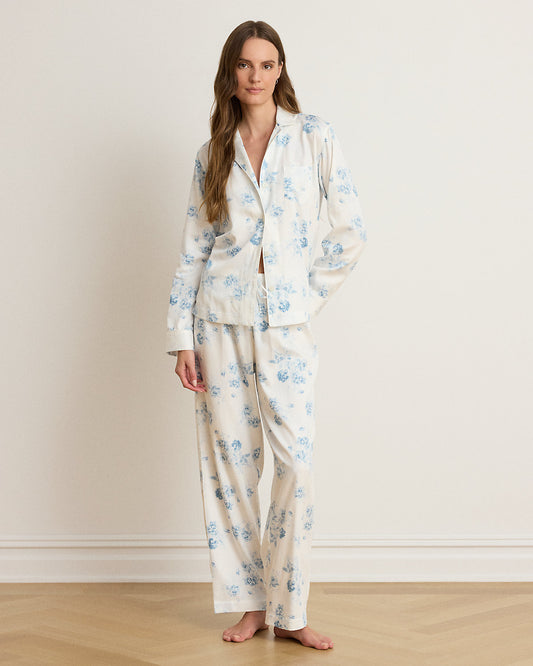 Floral Cotton-Blend Sateen Sleep Set