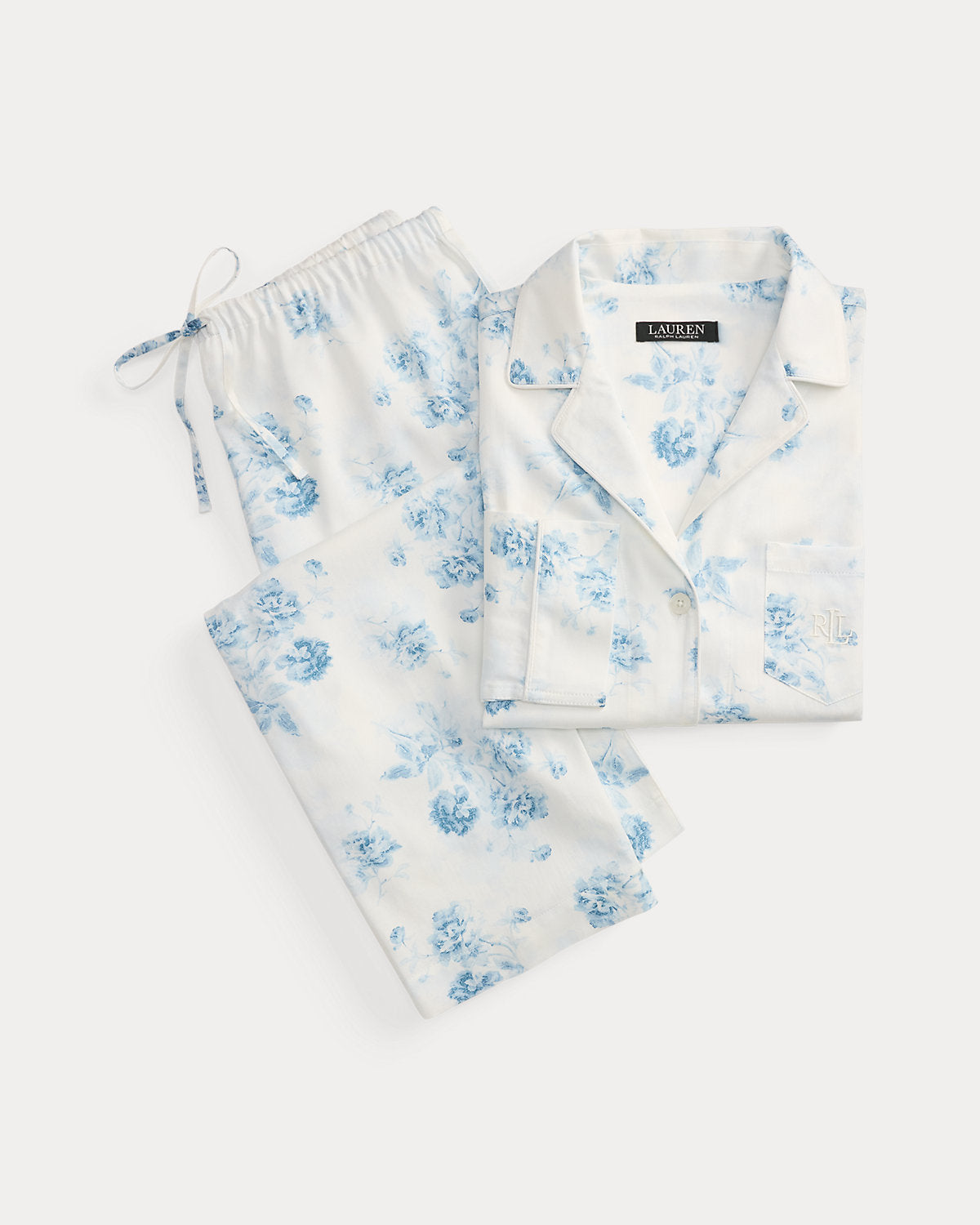 Floral Cotton-Blend Sateen Sleep Set