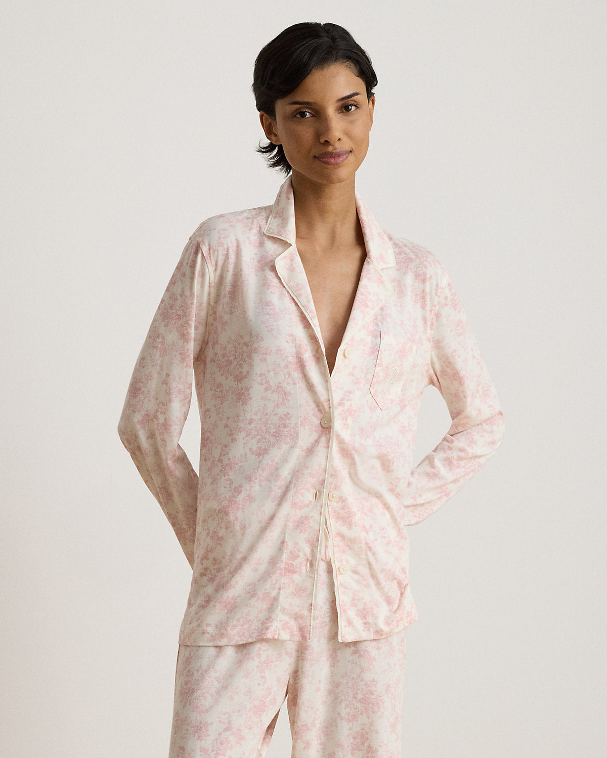 Floral Cotton-Blend Jersey Sleep Set