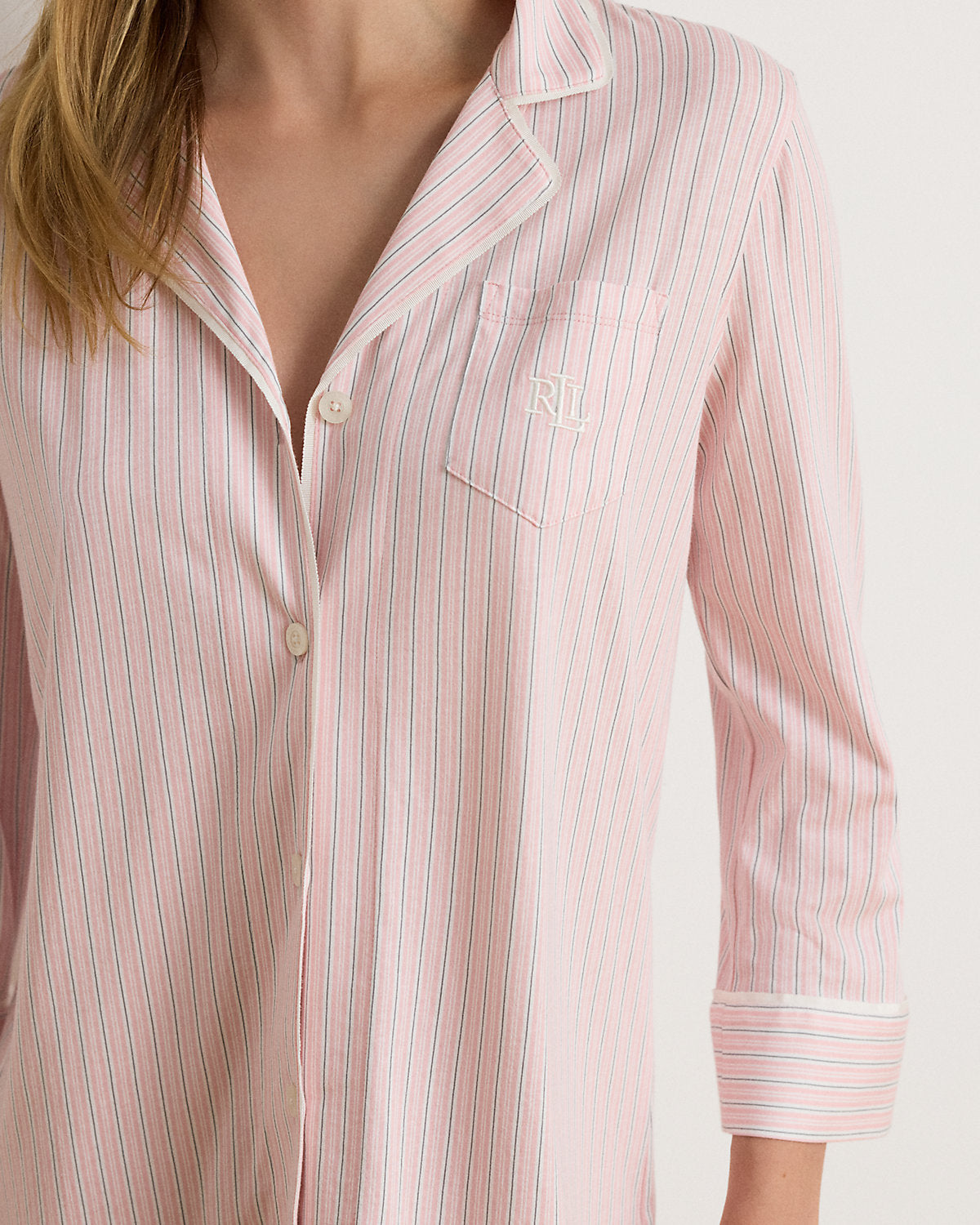 Striped Cotton-Blend Jersey Sleep Shirt