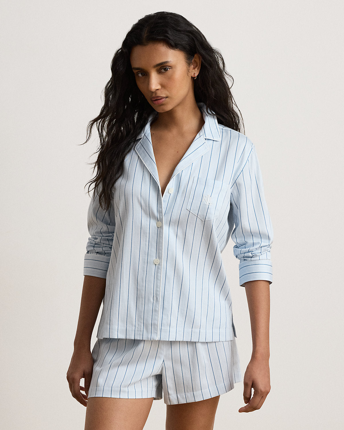 Striped Sateen Boxer Sleep Set