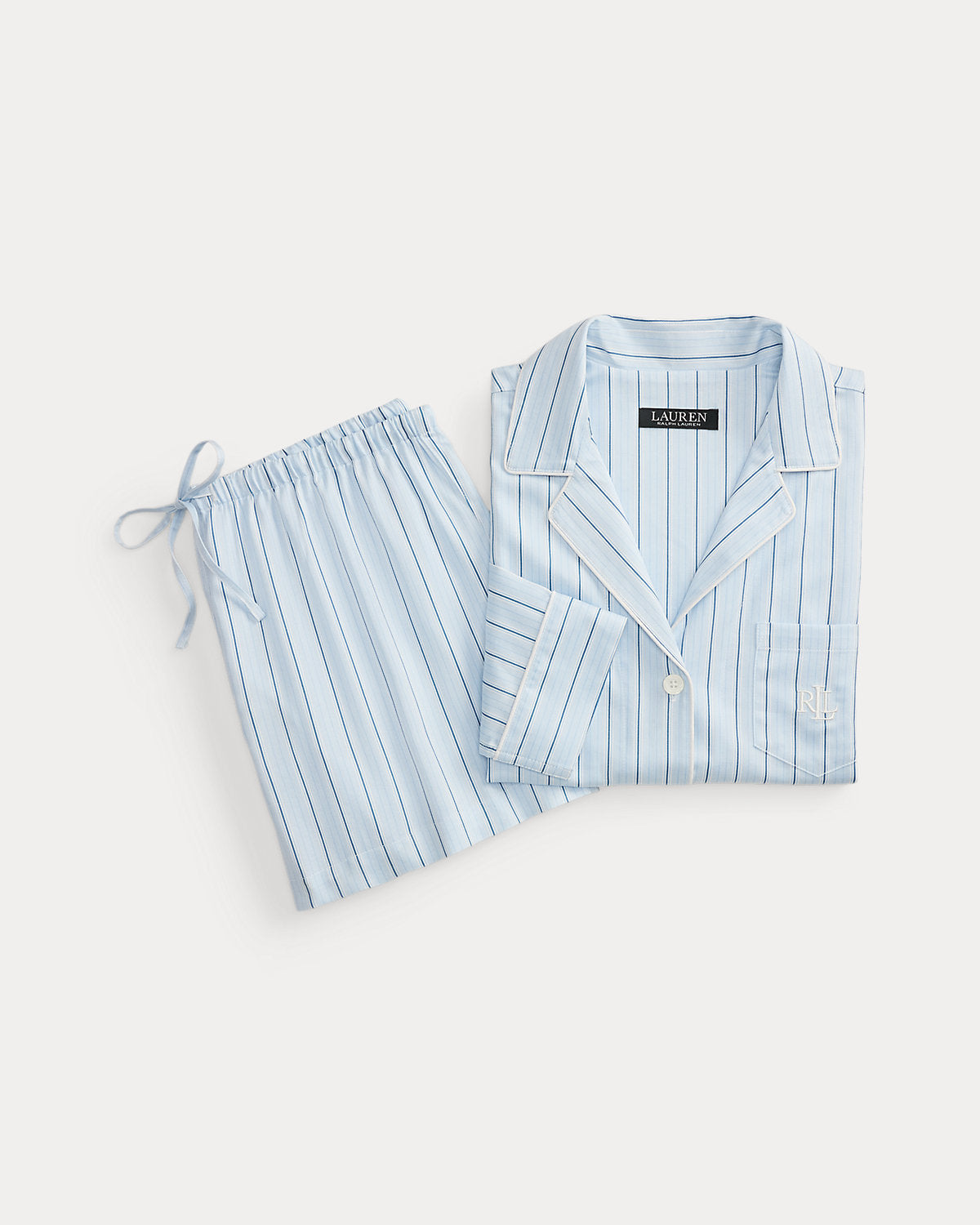 Striped Sateen Boxer Sleep Set