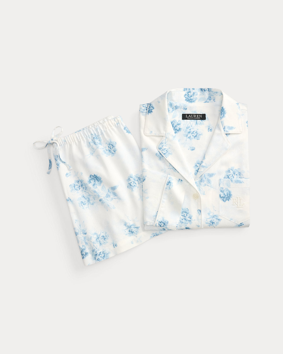 Floral Sateen Boxer Sleep Set
