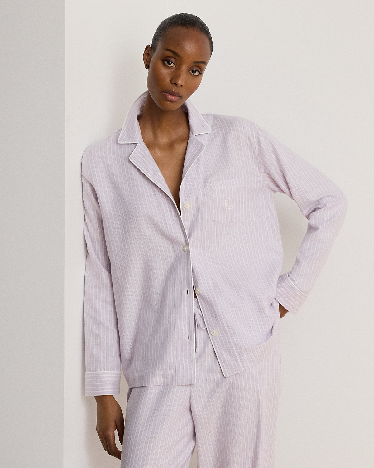 Striped Brushed Twill Sleep Set