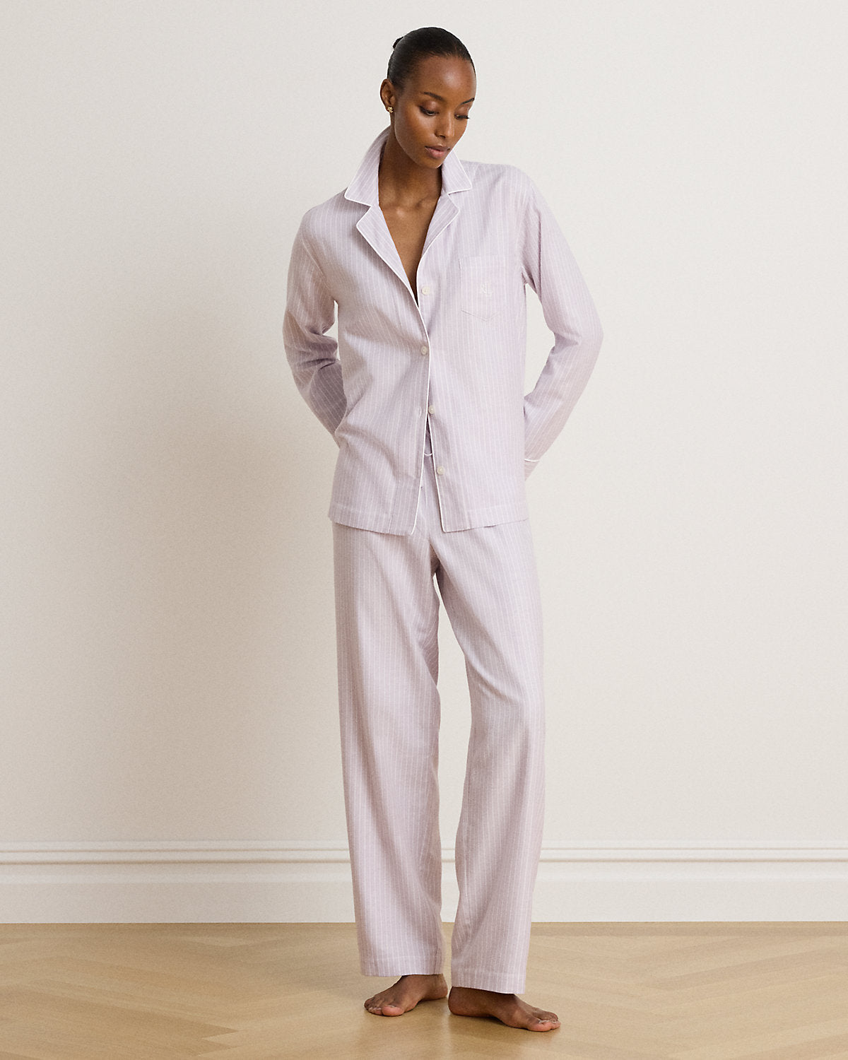 Striped Brushed Twill Sleep Set