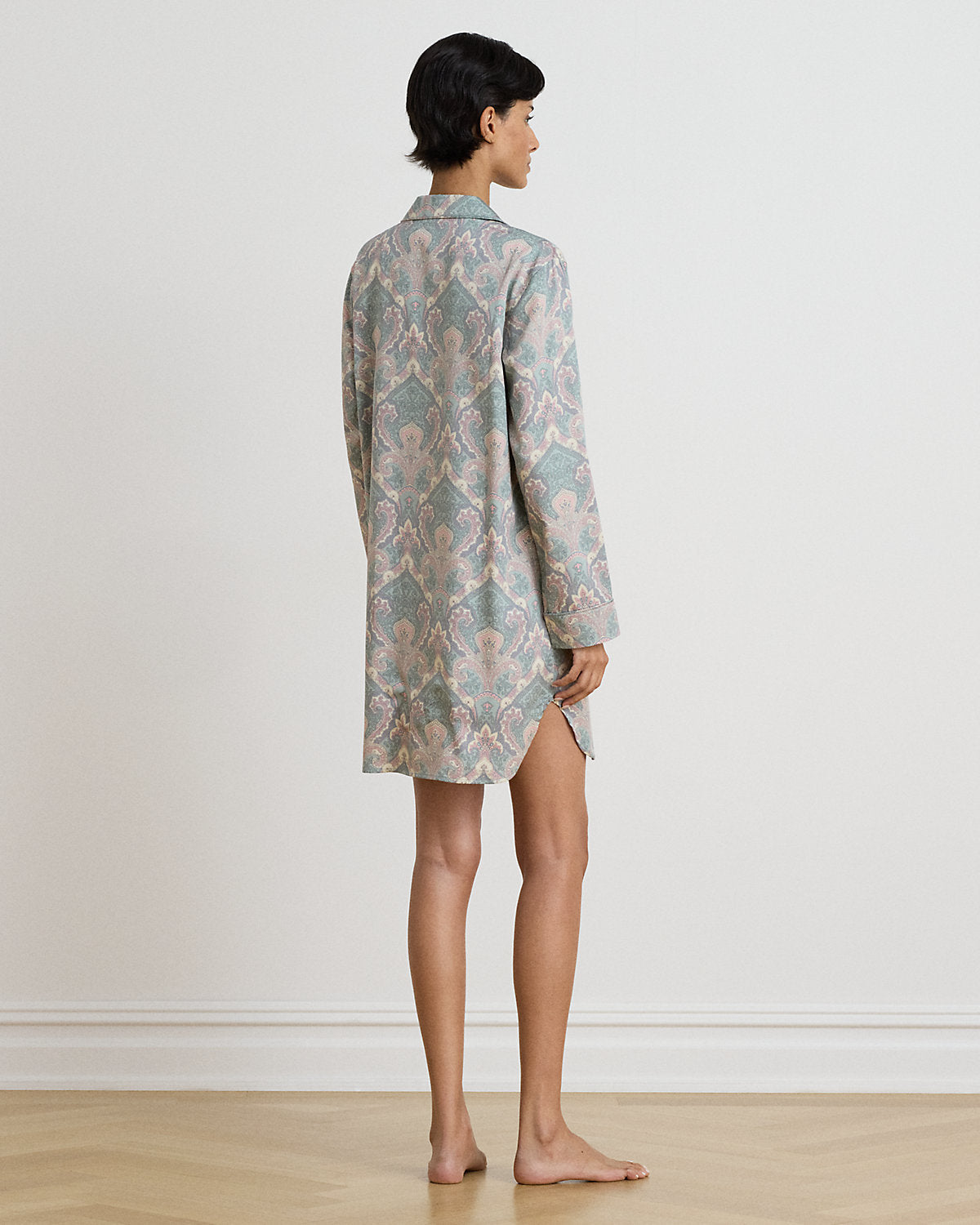 Paisley Cotton-Blend Sateen Sleep Shirt
