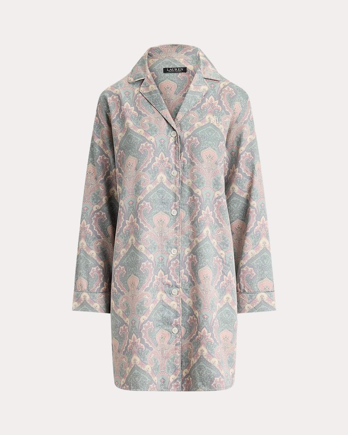 Paisley Cotton-Blend Sateen Sleep Shirt